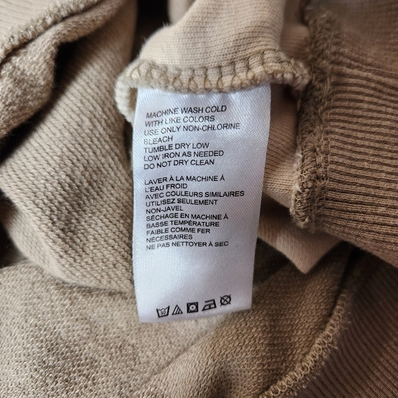UO Standard Cloth Mens Tan French Terry Retro Crew Neck Sweatshirt-Size S - Picture 6 of 7